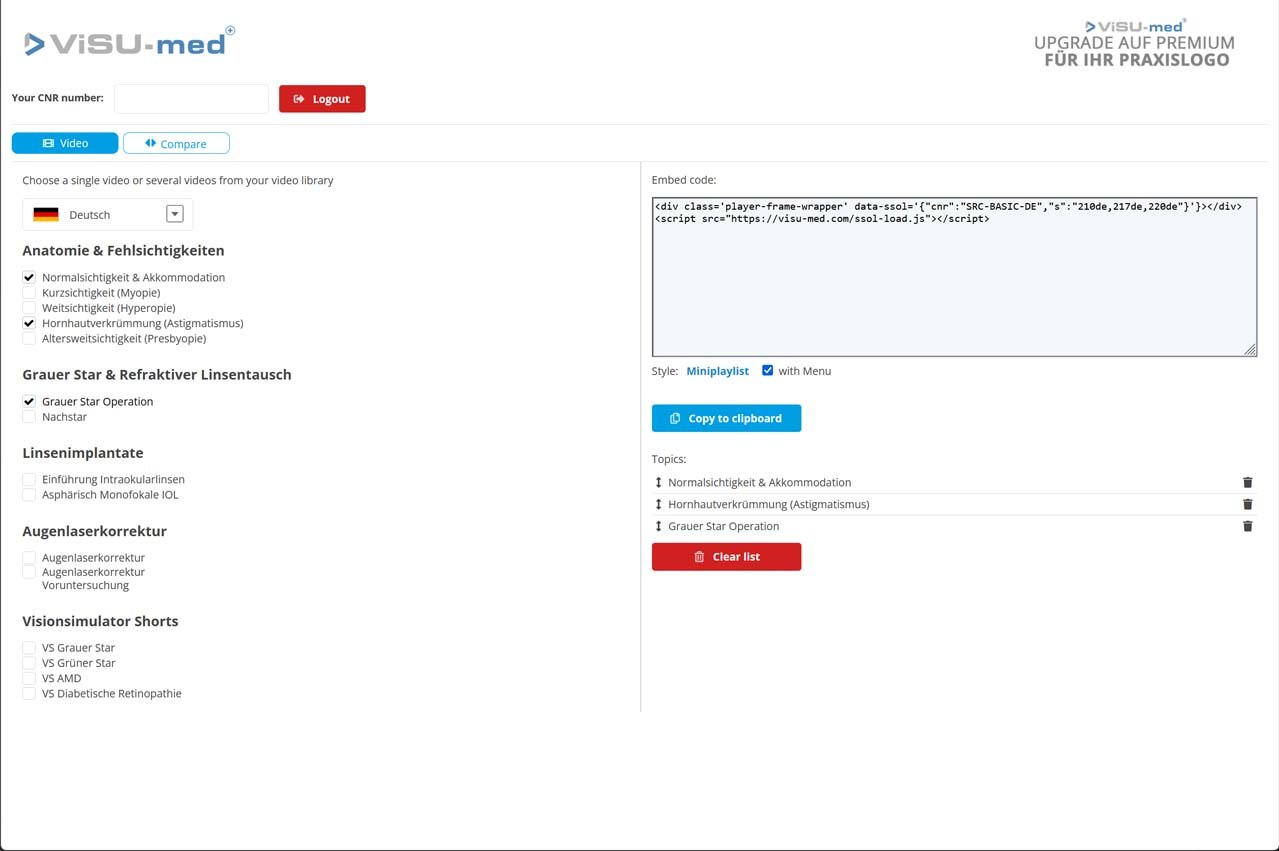 ViSU-med Playlist Editor